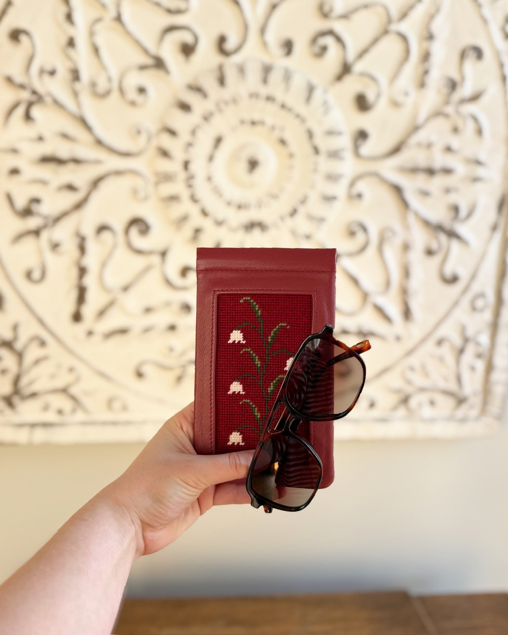Bells in Bloom Eyeglass Case Kit - KC Needlepoint