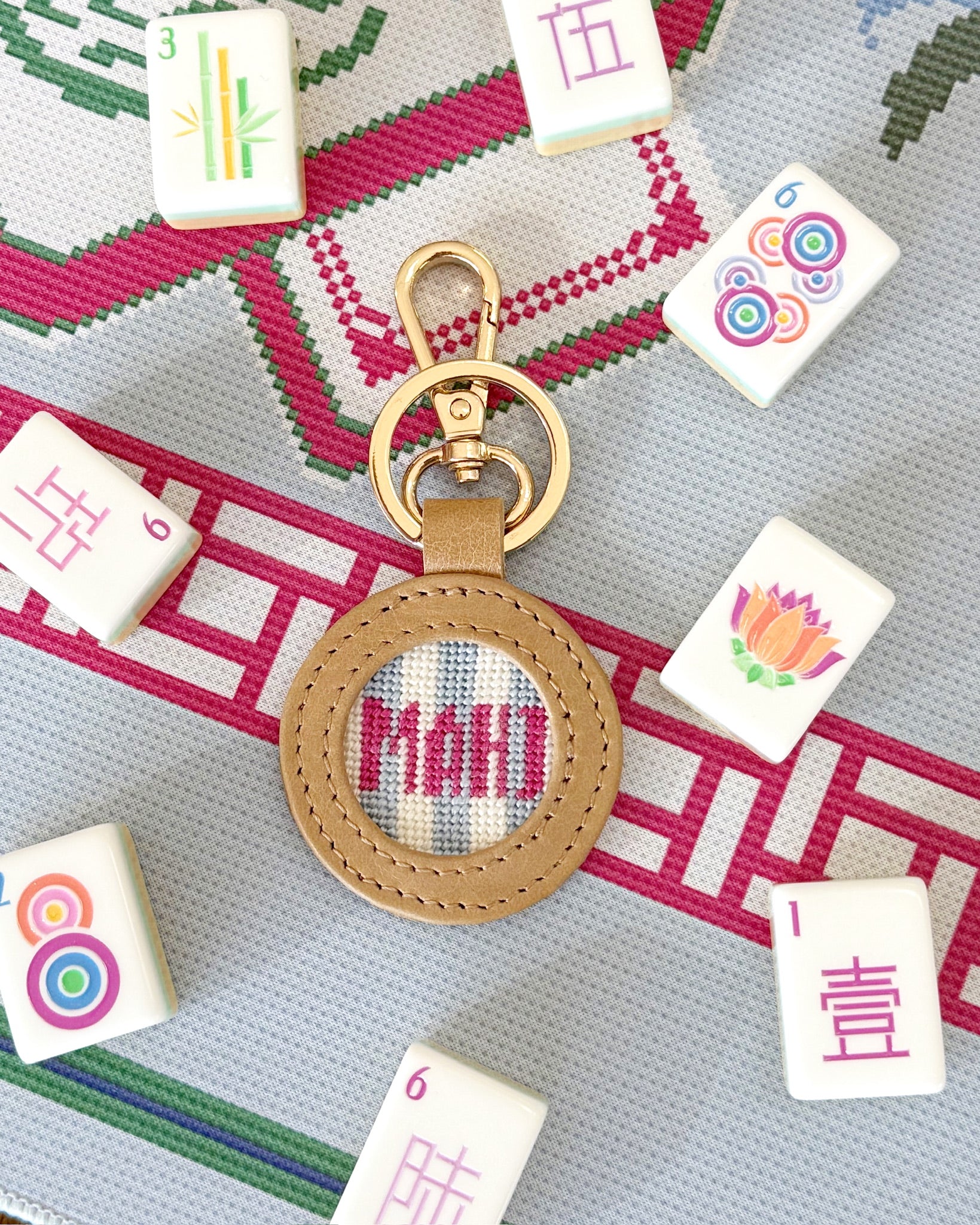 The Mahj Bag Tag/Key Fob Kit - KC Needlepoint