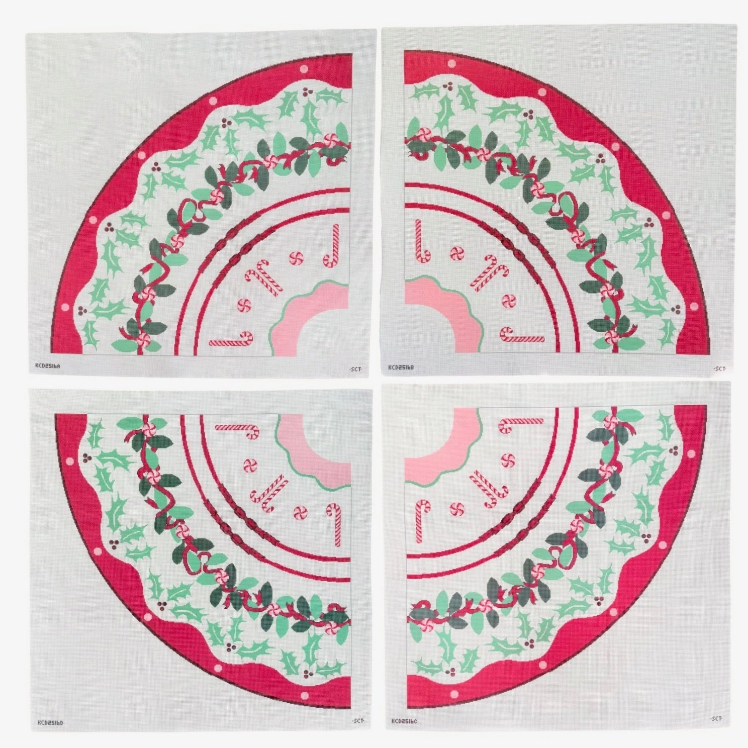 Tree Skirt Needlepoint Canvas - KC Needlepoint