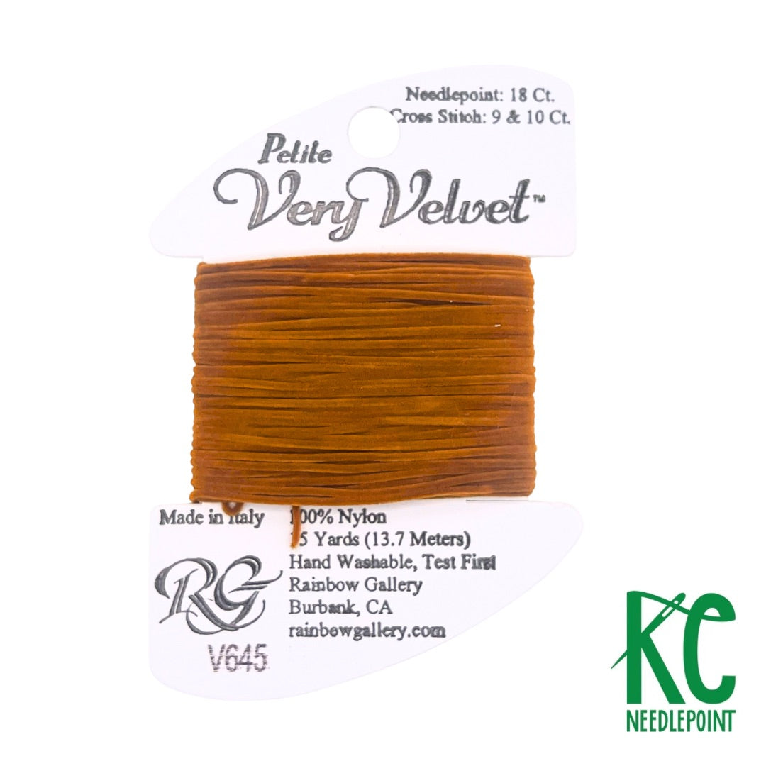 Petite Very Velvet V645 Dark Gold Brown - KC Needlepoint