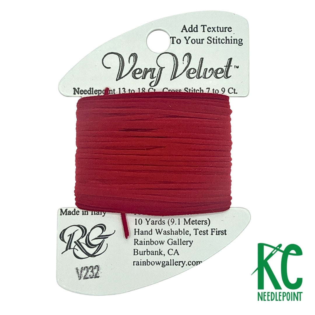 Very Velvet V232 Brite Red - KC Needlepoint