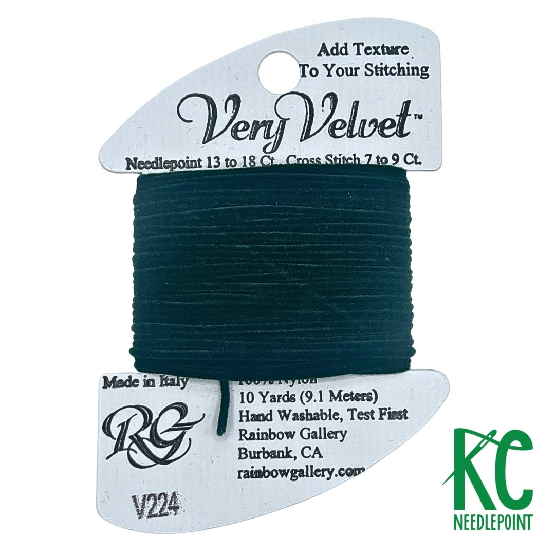 Very Velvet V224 Midnight Green - KC Needlepoint
