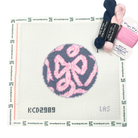 Pink Bow on Navy Kit - KC Needlepoint