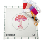 Pink Mushroom Ornament Kit - KC Needlepoint