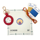 Croissant with Heart Key Fob Kit - KC Needlepoint
