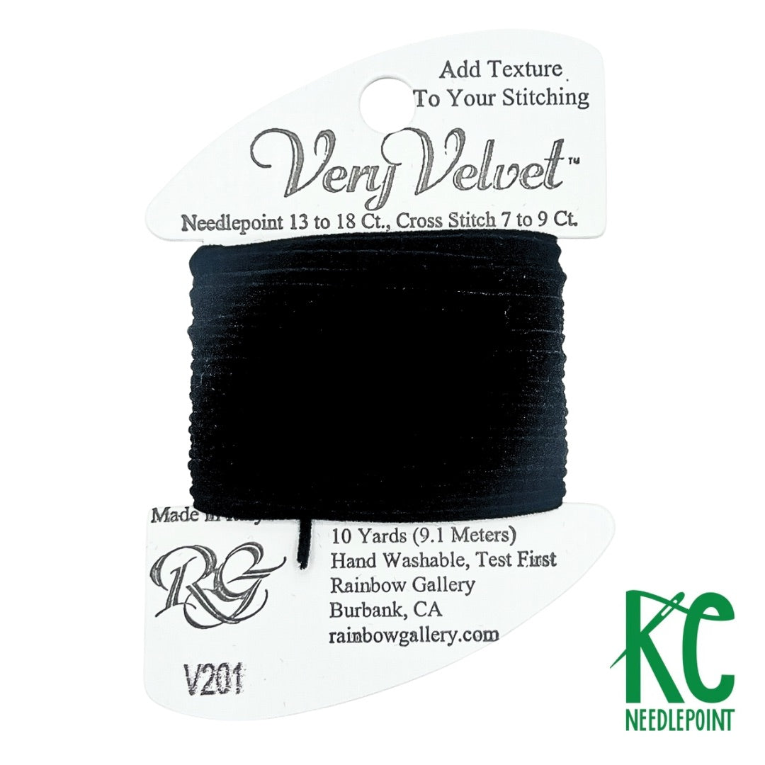 Very Velvet V201 Black - KC Needlepoint