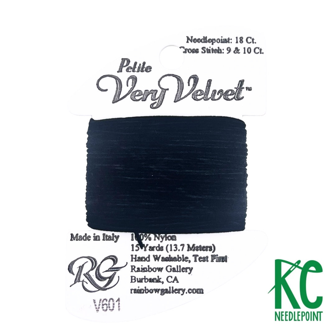 Petite Very Velvet V601 Black - KC Needlepoint