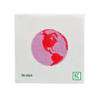 Pink Globe Canvas - KC Needlepoint