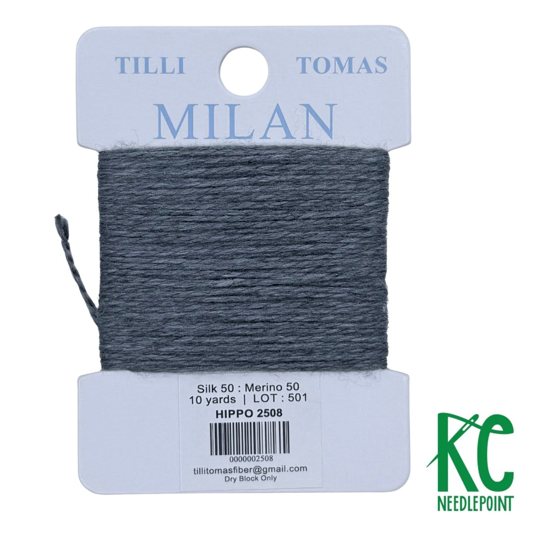 Milan Card 2508 Hippo - KC Needlepoint