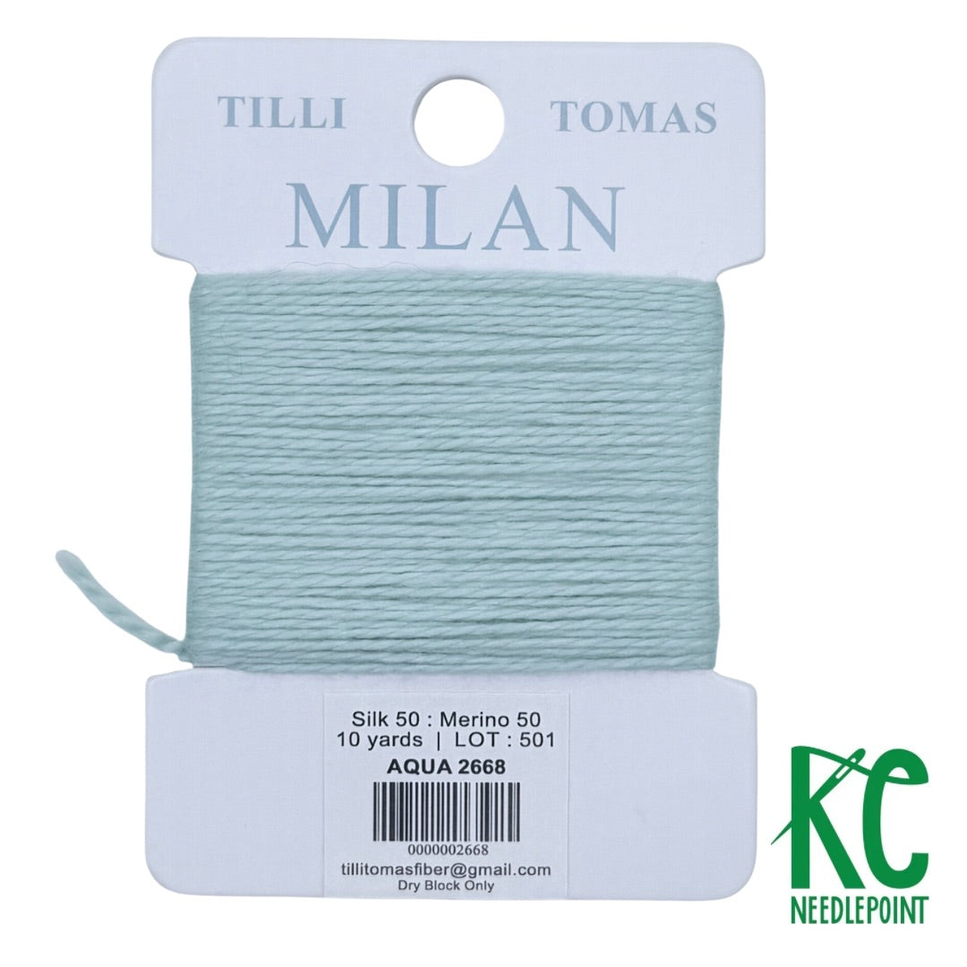 Milan Card 2668 Aqua - KC Needlepoint
