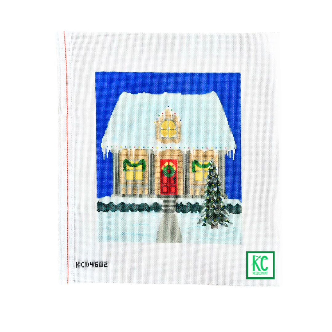 Holiday House Canvas - KC Needlepoint