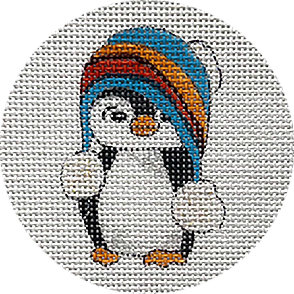 Penguin in Hat Canvas - KC Needlepoint
