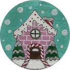 Pink Brick House Canvas - KC Needlepoint