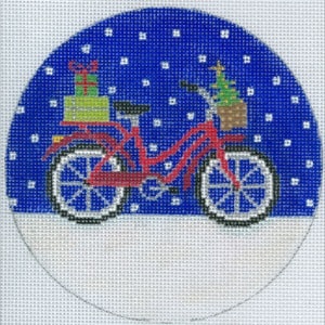Bicycle Holiday Canvas - KC Needlepoint