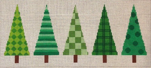 Christmas Trees Needlepoint Canvas