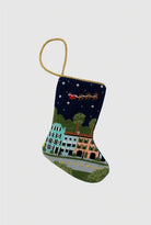Finished Bauble Stocking:  Rainbow Row Rendezvous Charleston - KC Needlepoint