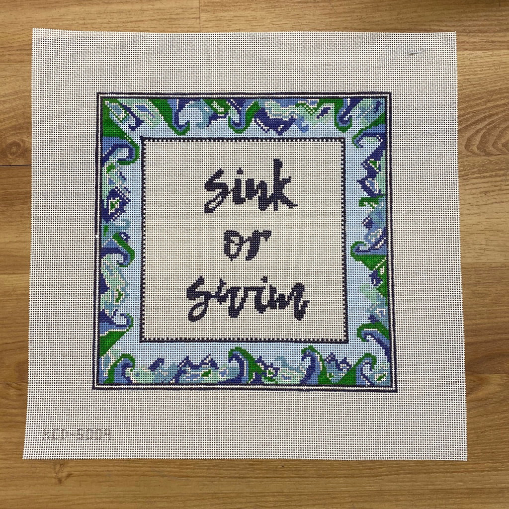 Sink or Swim Canvas - KC Needlepoint