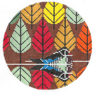 October Mania Round Canvas - KC Needlepoint