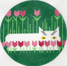 Spring Creeper Round Canvas - KC Needlepoint