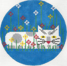 Summer Gardener Round Canvas - KC Needlepoint