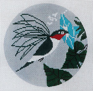 Little Sipper Round Canvas - KC Needlepoint