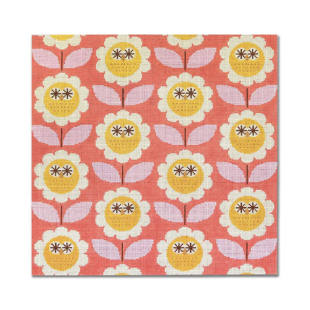 Owl Daisies Canvas - KC Needlepoint