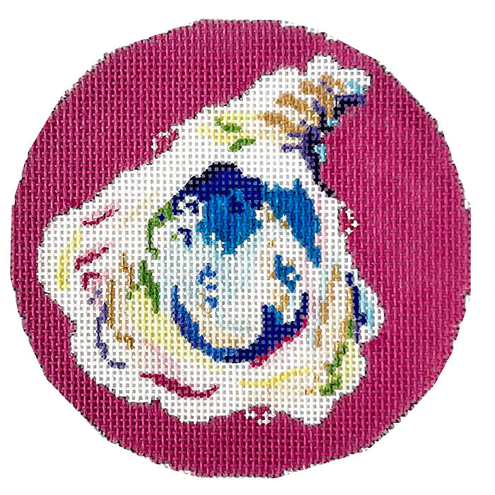 Oyster on Pink Canvas - KC Needlepoint