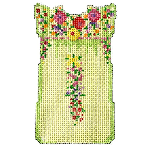 Pale Lime Mini Oaxaca Dress Canvas KC Needlepoint Pale Lime Mini Oaxaca Dress Canvas KC Needlepoint