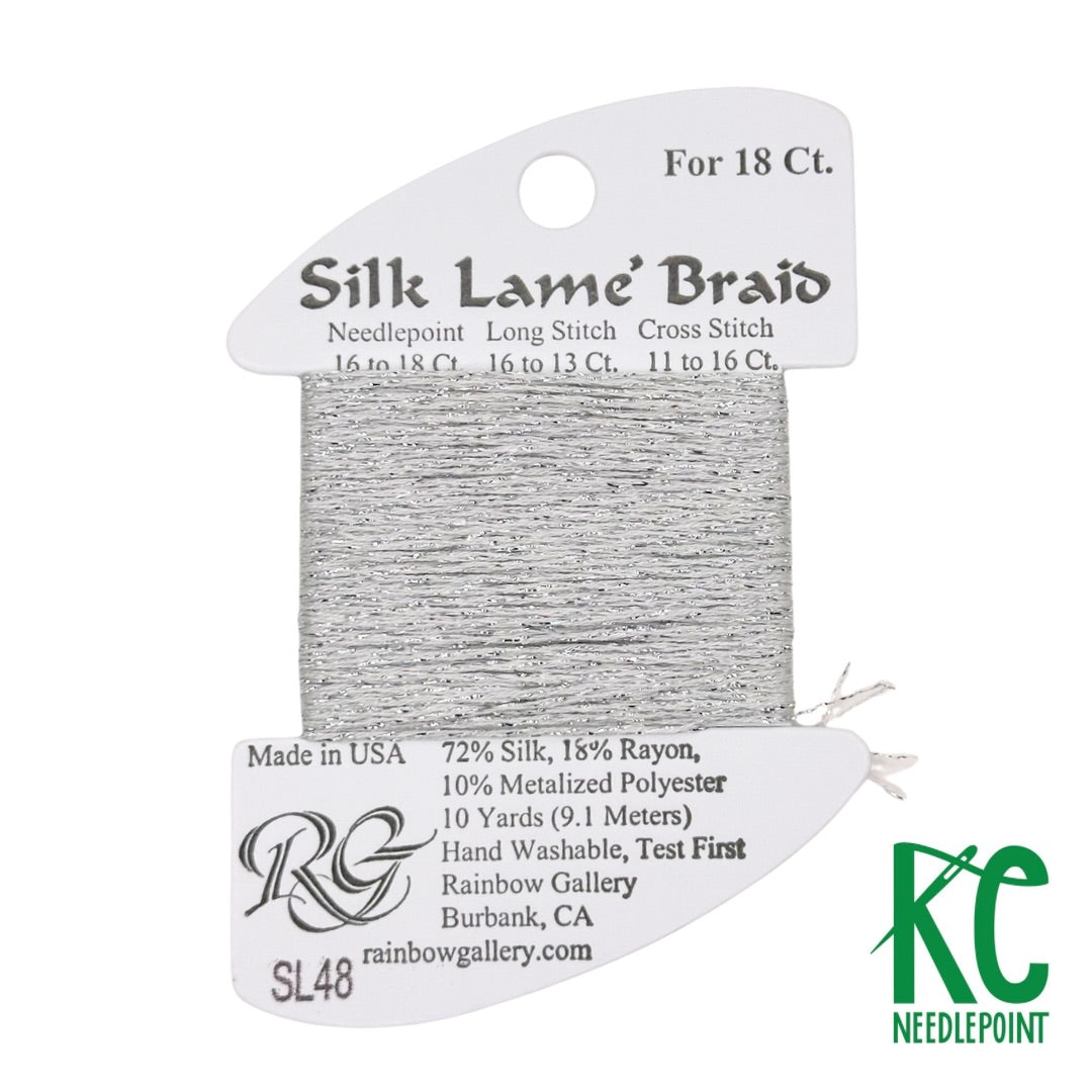 Silk Lamé Braid SL48 Silver – KC Needlepoint