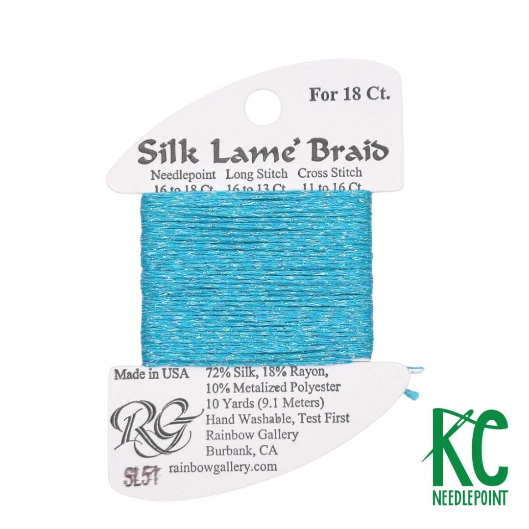 Silk Lamé Braid SL51 Turquoise – KC Needlepoint