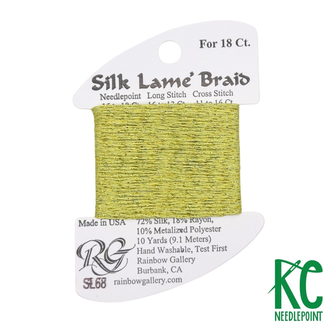 Silk Lamé Braid SL68 Pale Avocado - KC Needlepoint