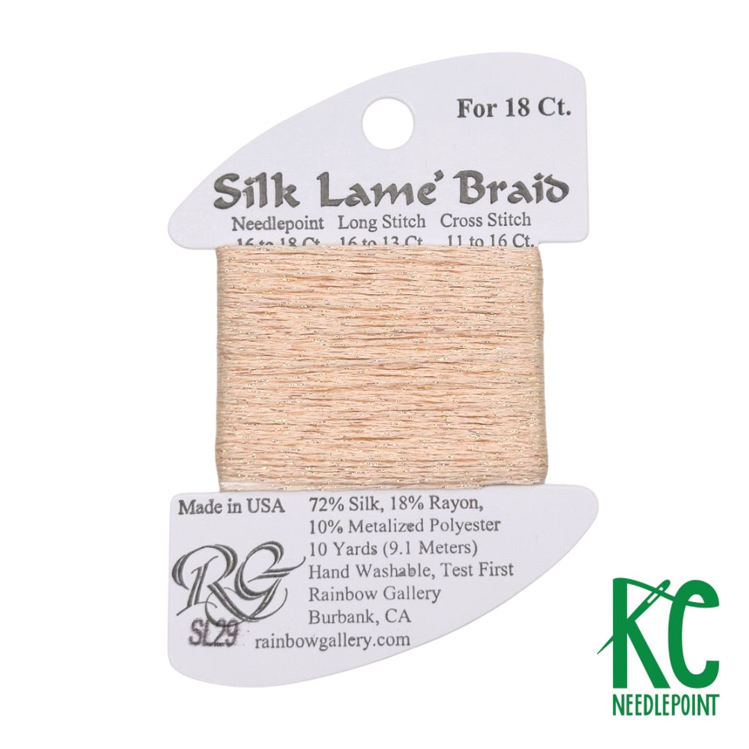 SHARE SPIRIT MARIA SILK TK シルク素材 ピストルズ Silk Lamé Braid SL29 Chiffon – KC Needlepoint