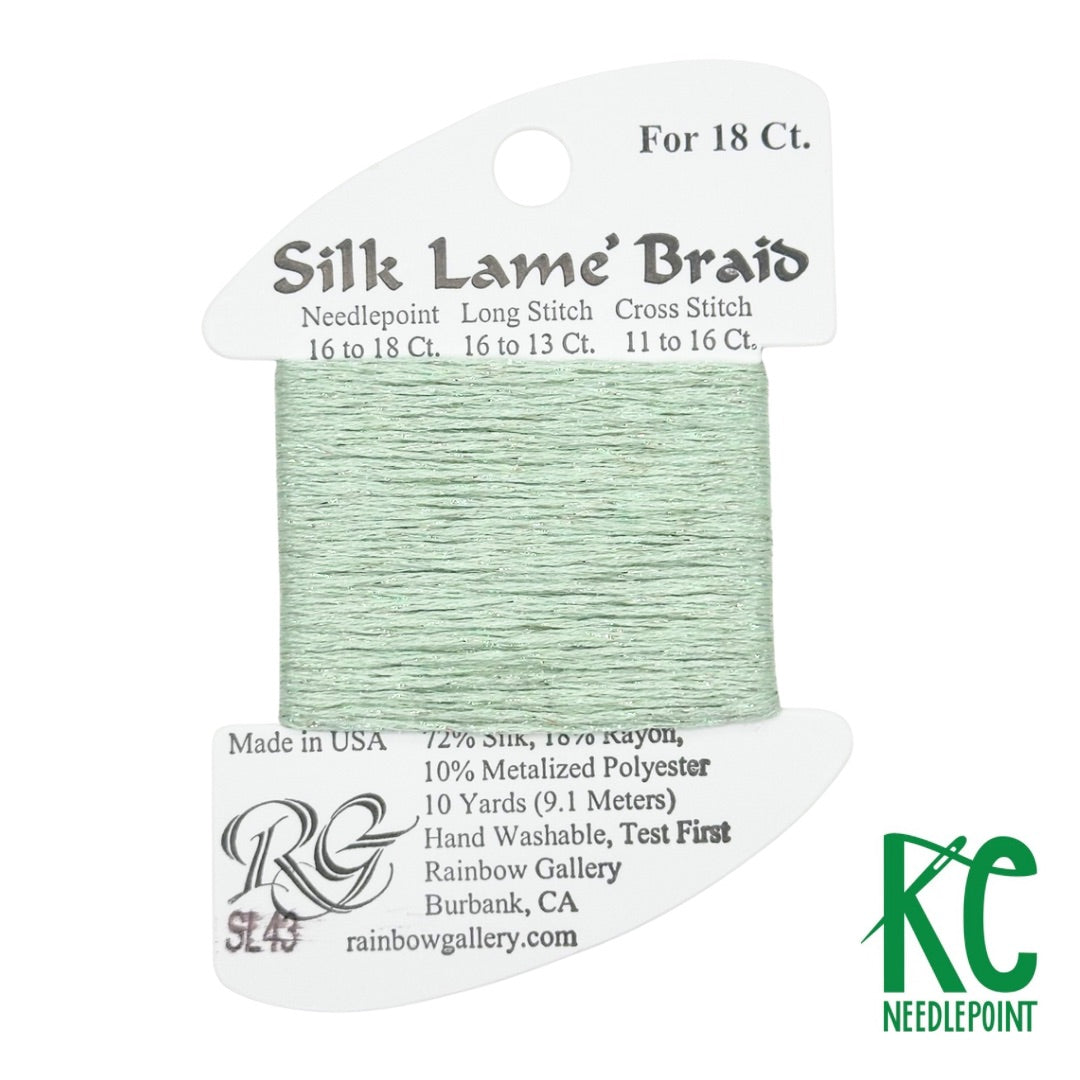 Silk Lamé Braid SL43 Lite Mint – KC Needlepoint