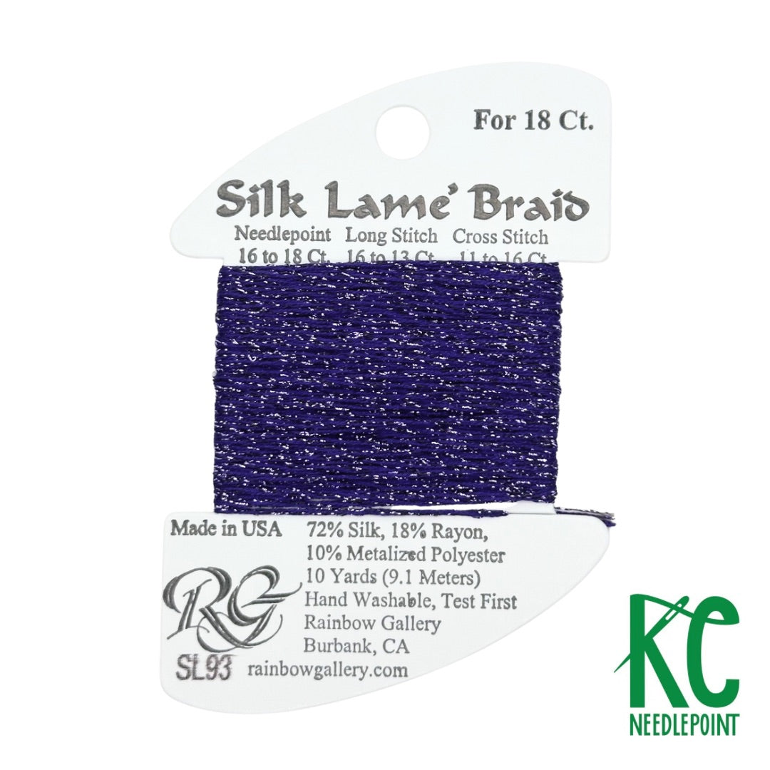Silk Lamé Braid SL93 Dark Periwinkle - KC Needlepoint