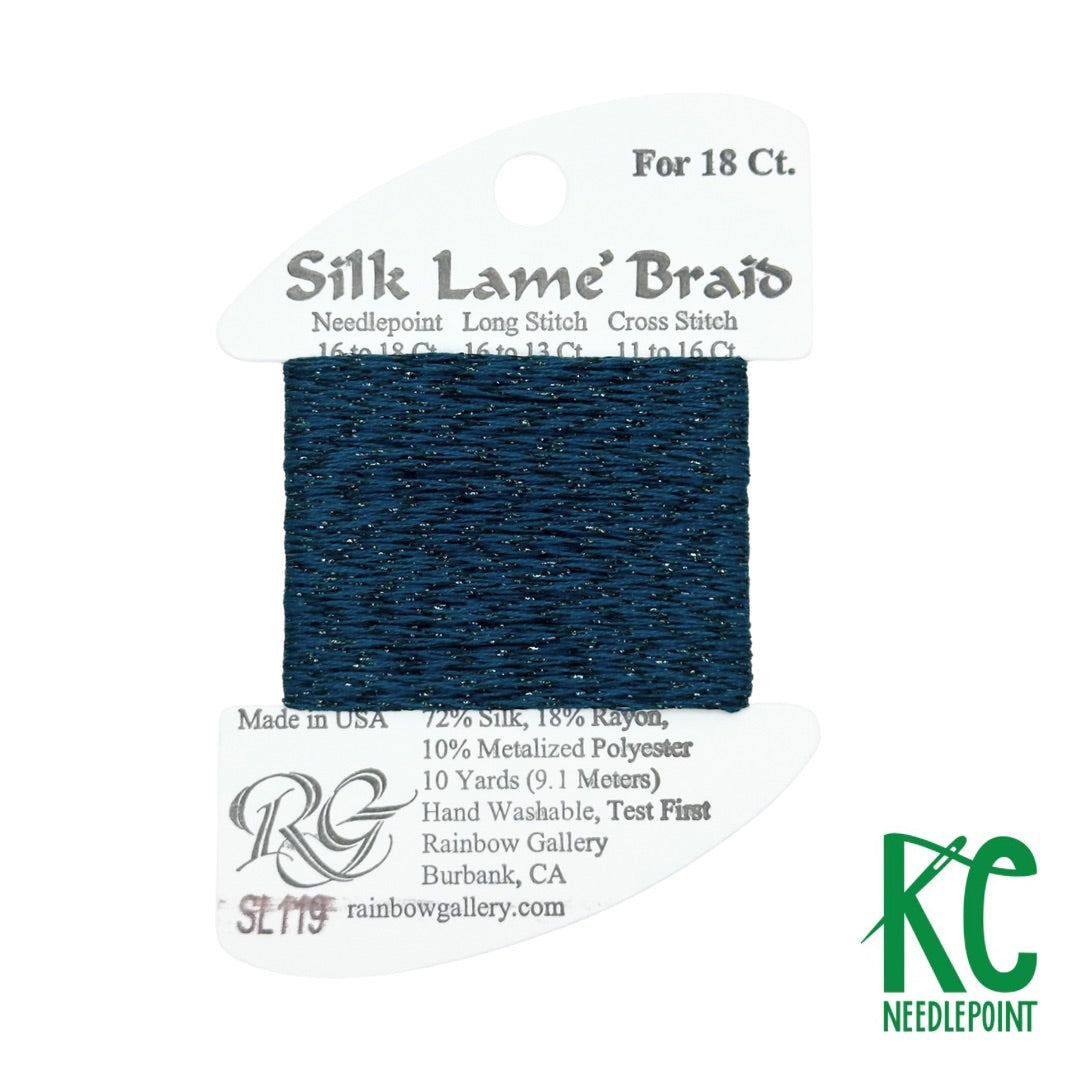 Silk Lamé Braid SL119 Sapphire - KC Needlepoint