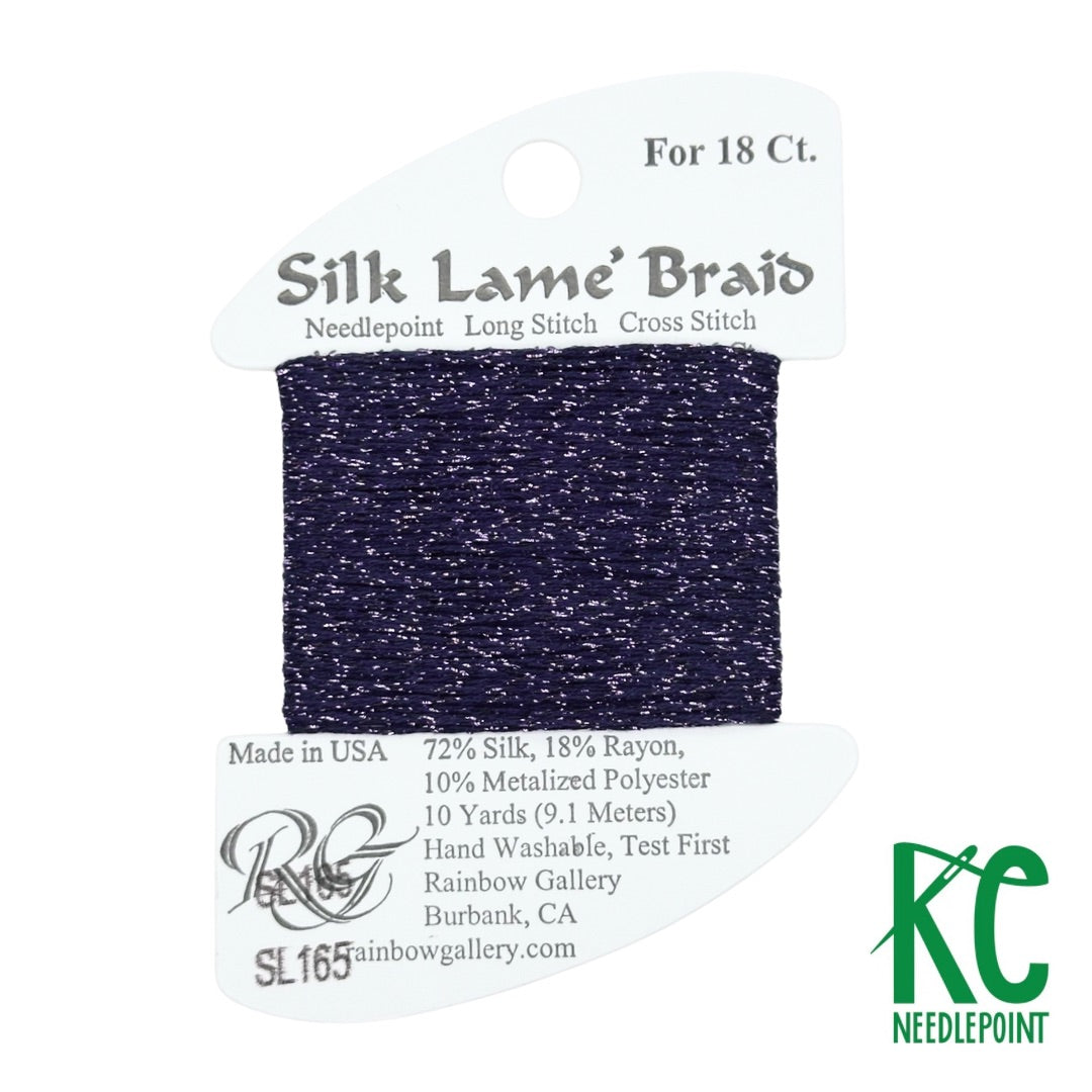 Silk Lamé Braid SL165 Dark Wisteria - KC Needlepoint