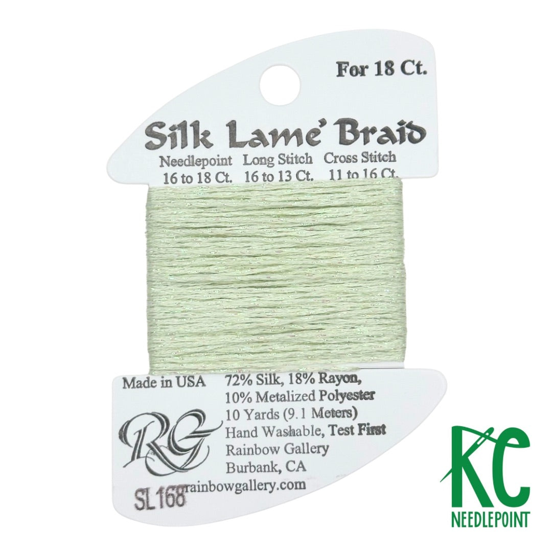 Silk Lamé Braid SL168 Seafoam - KC Needlepoint