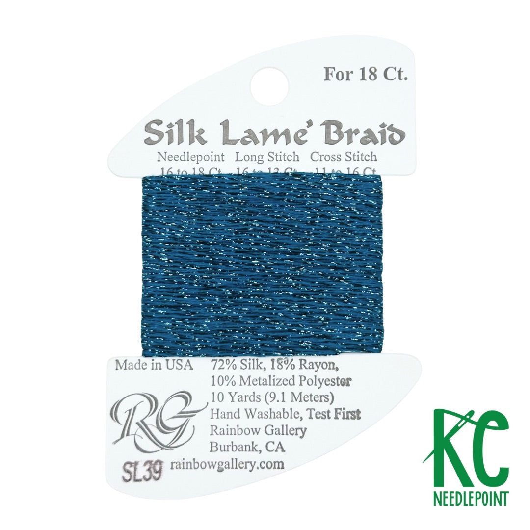 Silk Lamé Braid SL39 Lagoon - KC Needlepoint