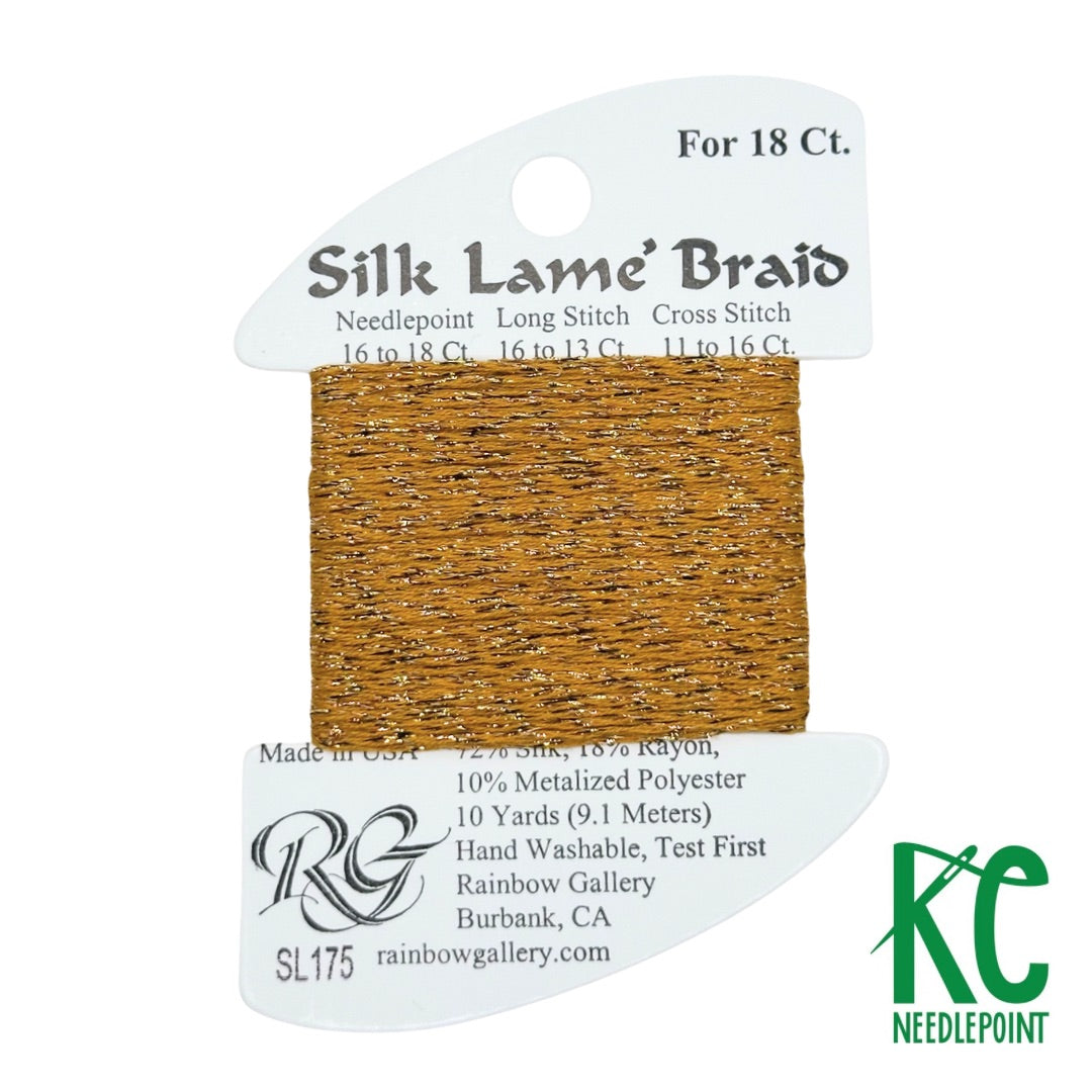 Silk Lamé Braid SL175 Honey Gold - KC Needlepoint