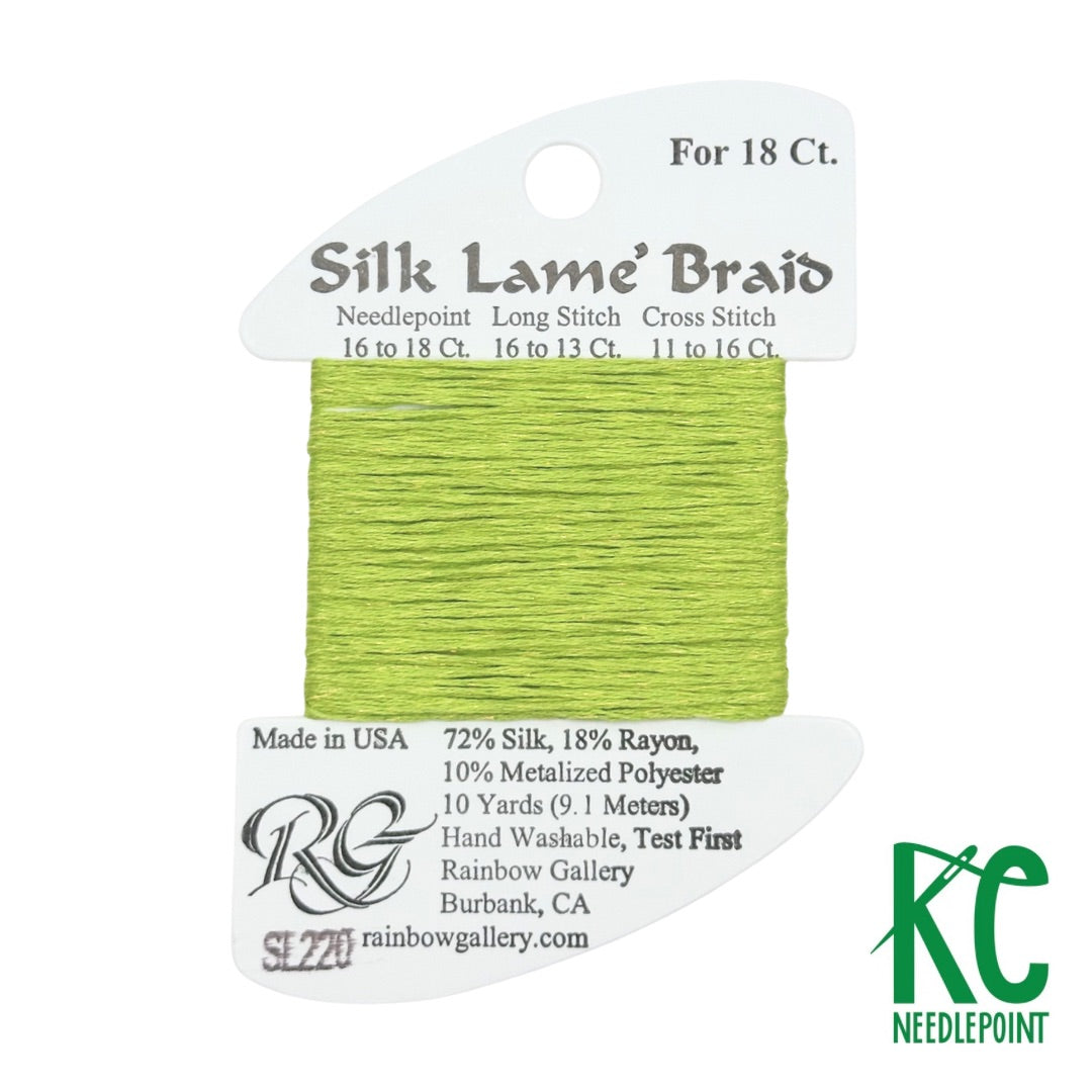 Silk Lamé Braid SL220 Lemon Grass - KC Needlepoint