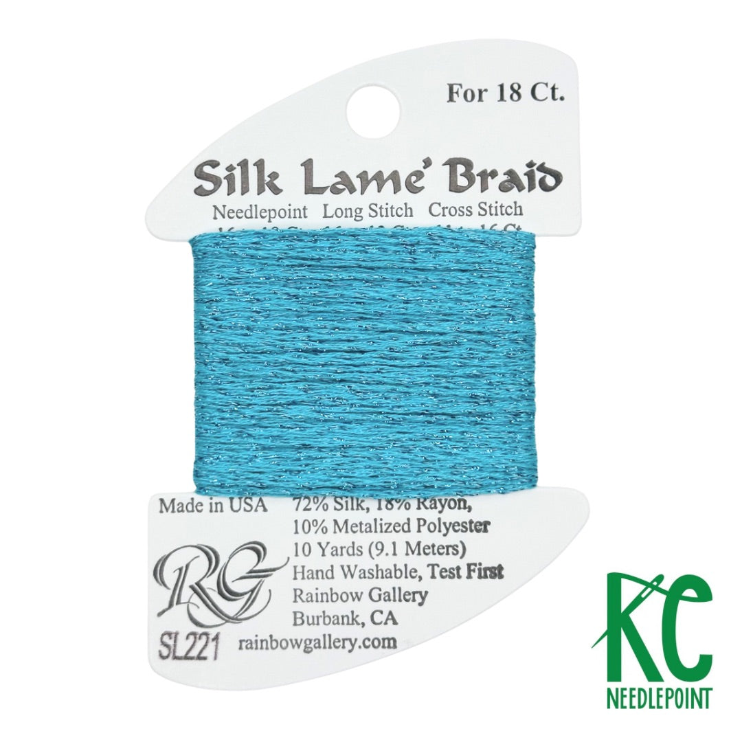 Silk Lamé Braid SL221 Capri Breeze - KC Needlepoint