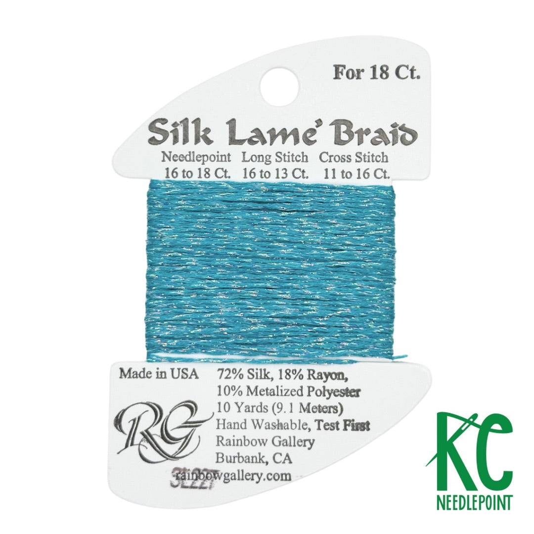 Silk Lamé Braid SL227 Aruba Blue - KC Needlepoint