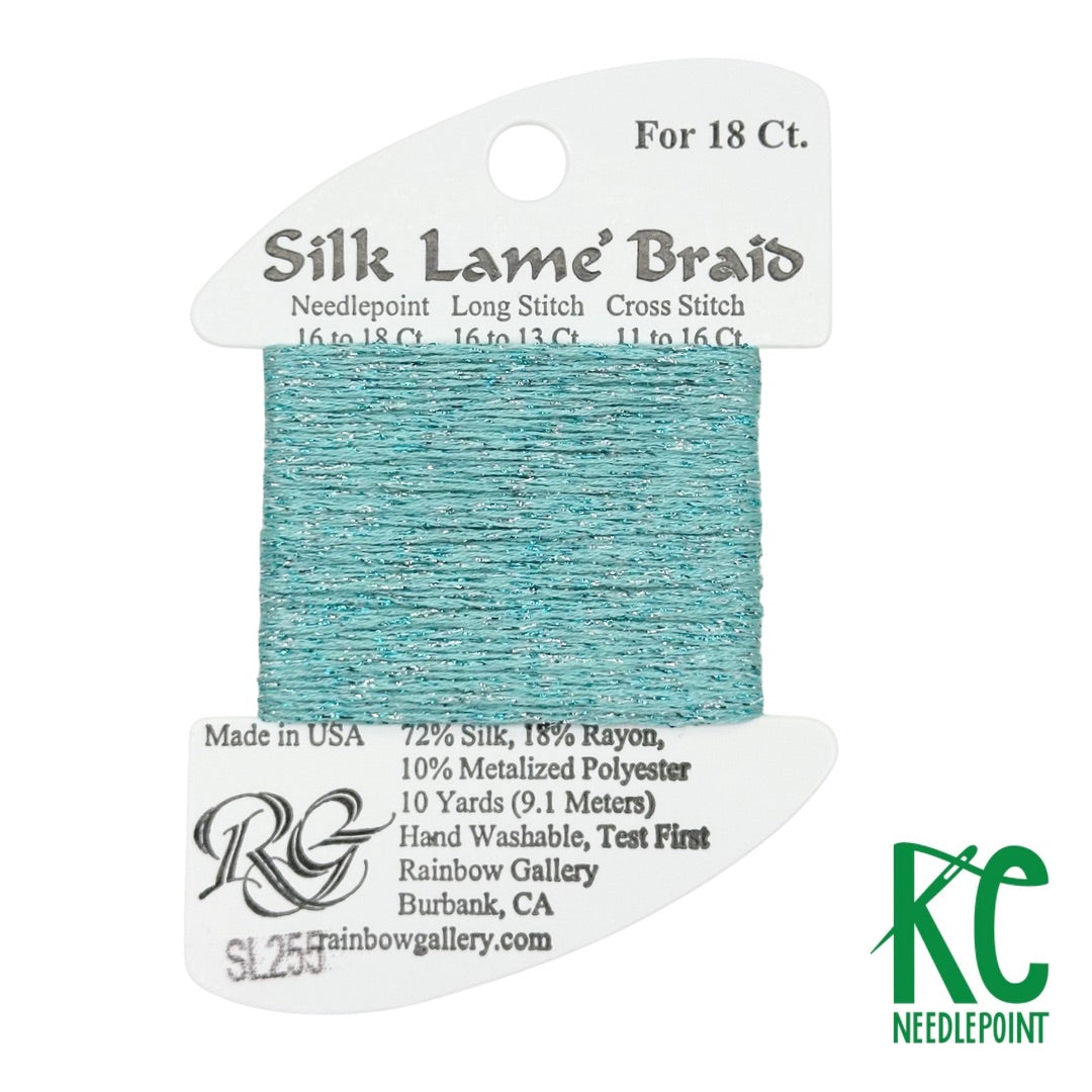 Silk Lamé Braid SL255 Seaglass - KC Needlepoint