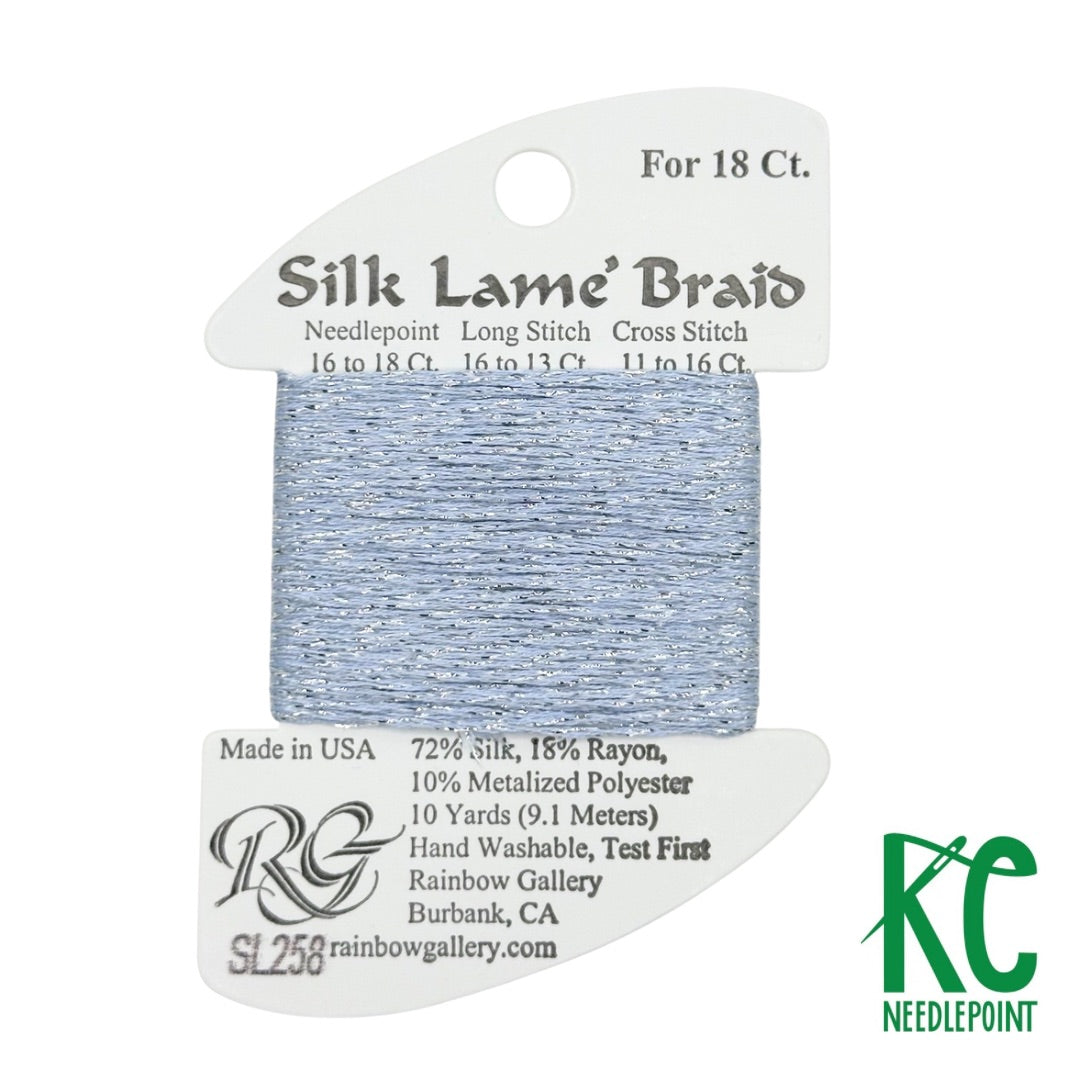 Silk Lamé Braid SL258 Gentle Gray - KC Needlepoint