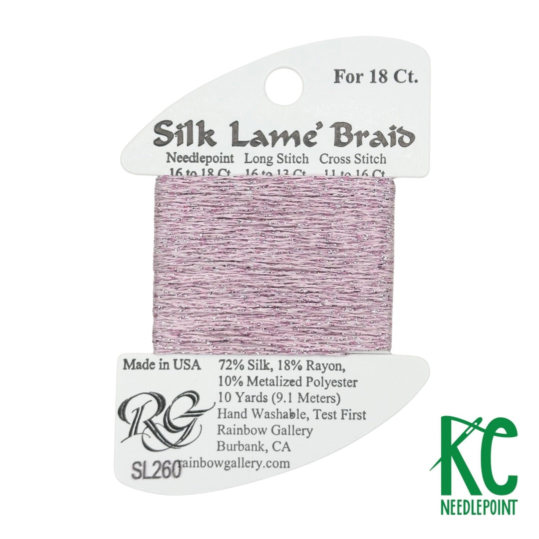 Silk Lamé Braid SL260 Pink Blush - KC Needlepoint