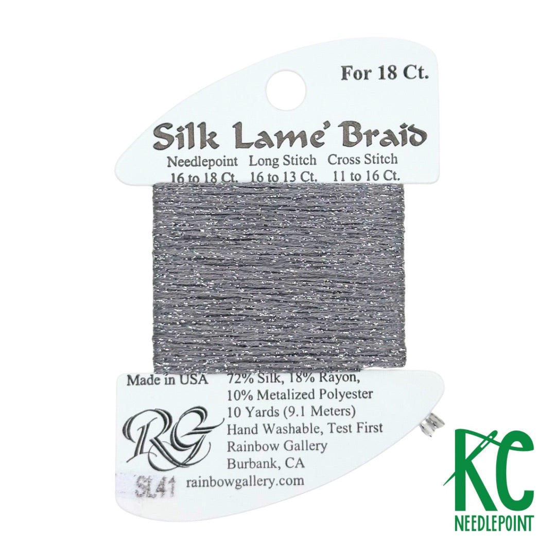 Silk Lamé Braid SL41 Pewter – KC Needlepoint