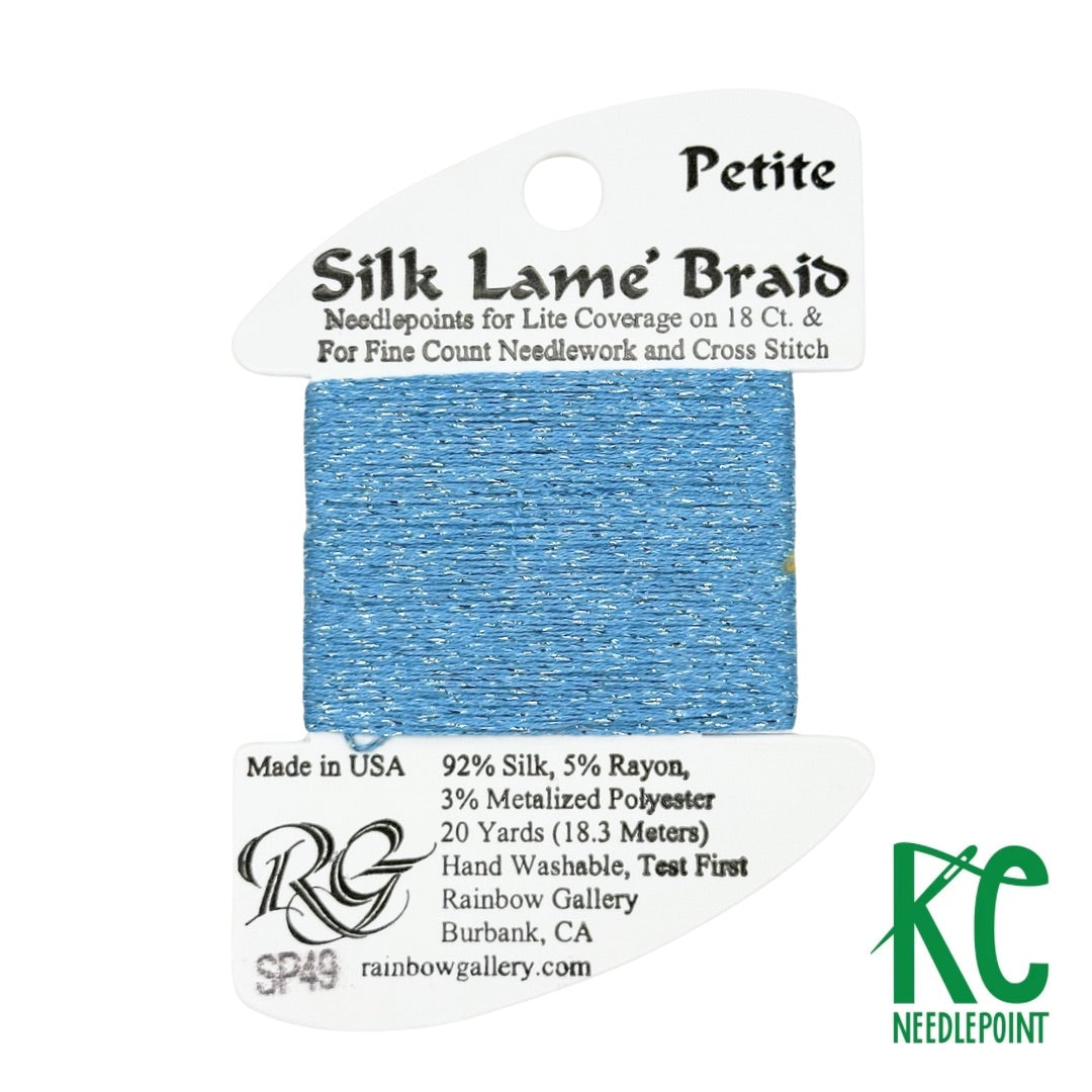 Petite Silk Lamé Braid SP49 China Blue – KC Needlepoint