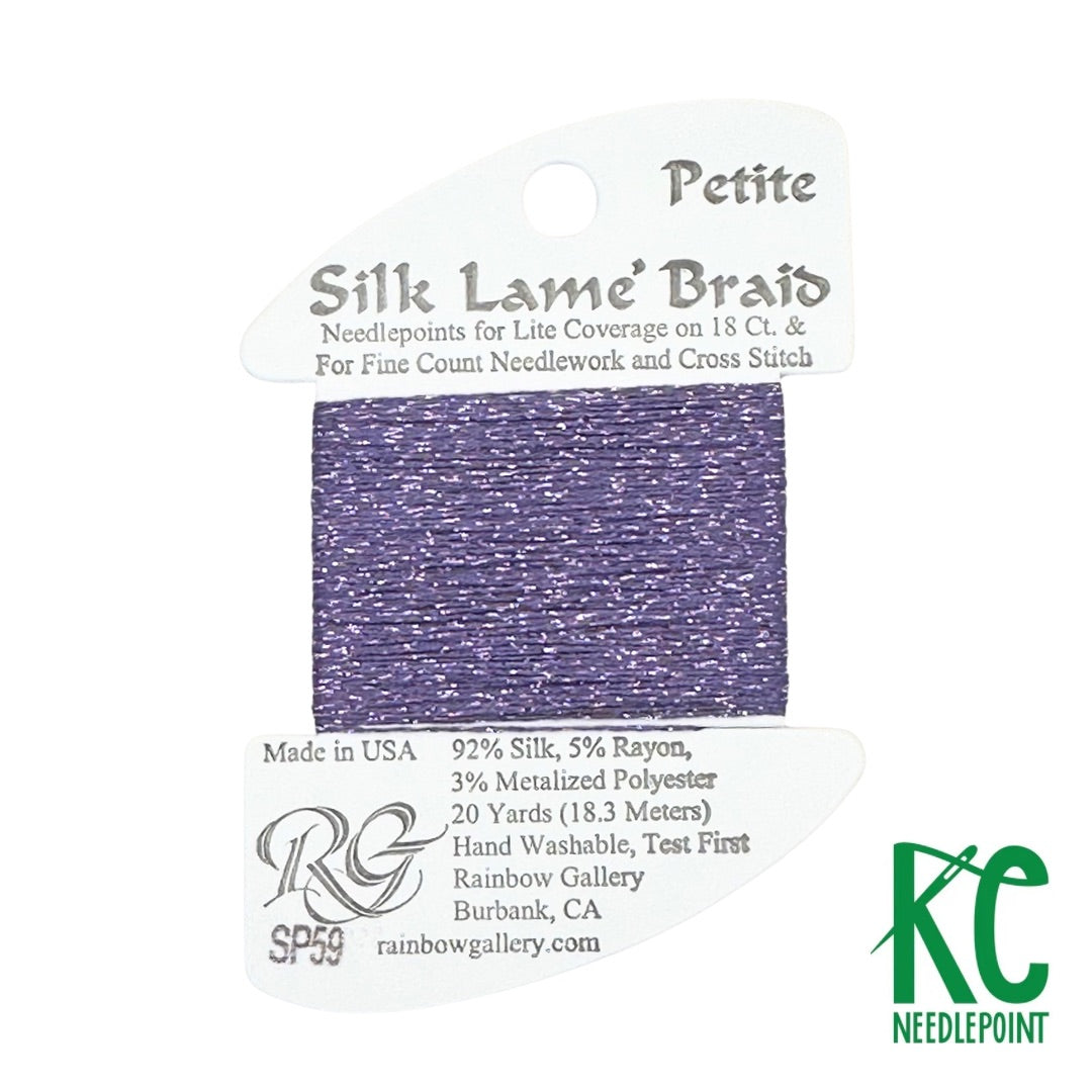Petite Silk Lamé Braid SP59 Lilac - KC Needlepoint