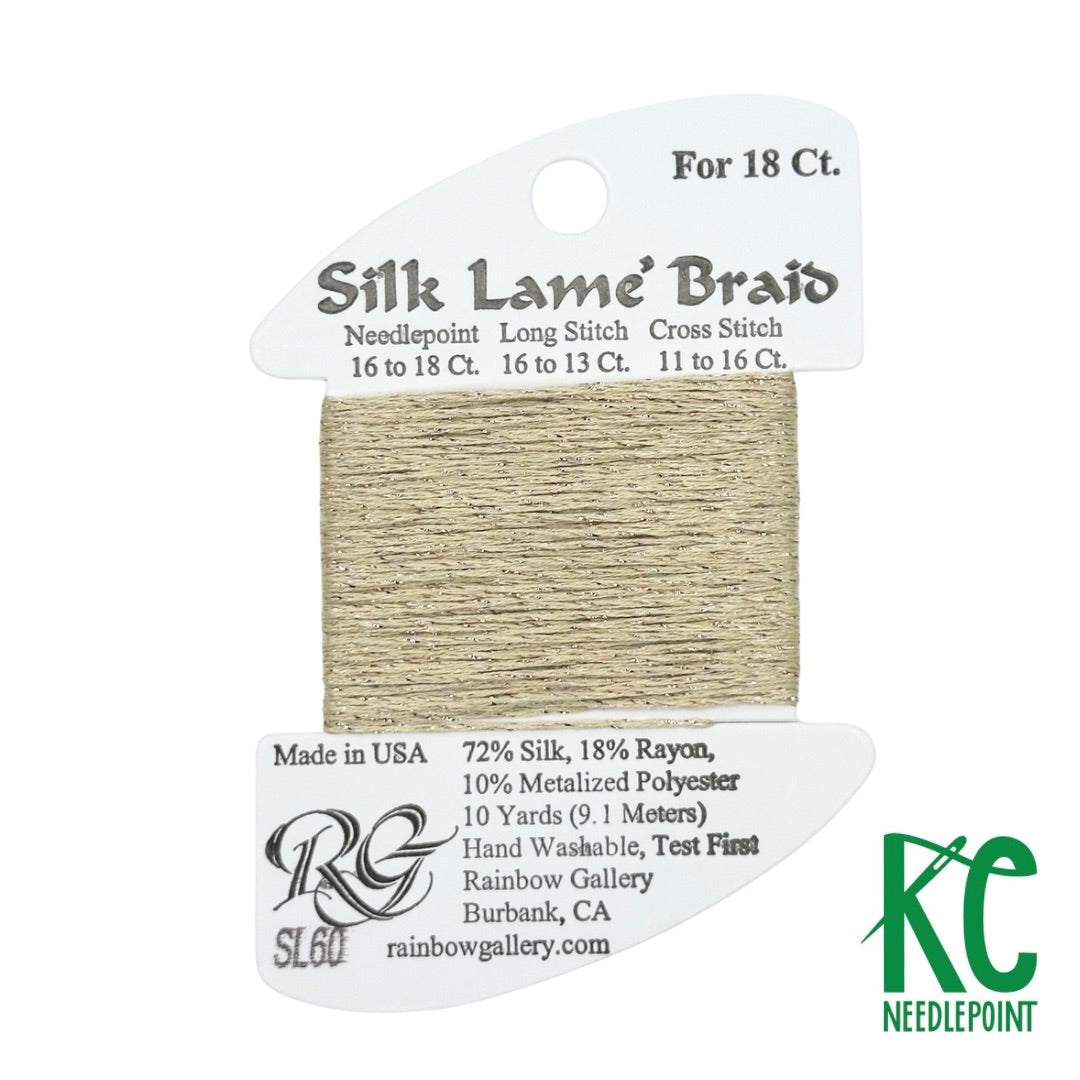 Silk Lamé Braid SL60 Camel - KC Needlepoint