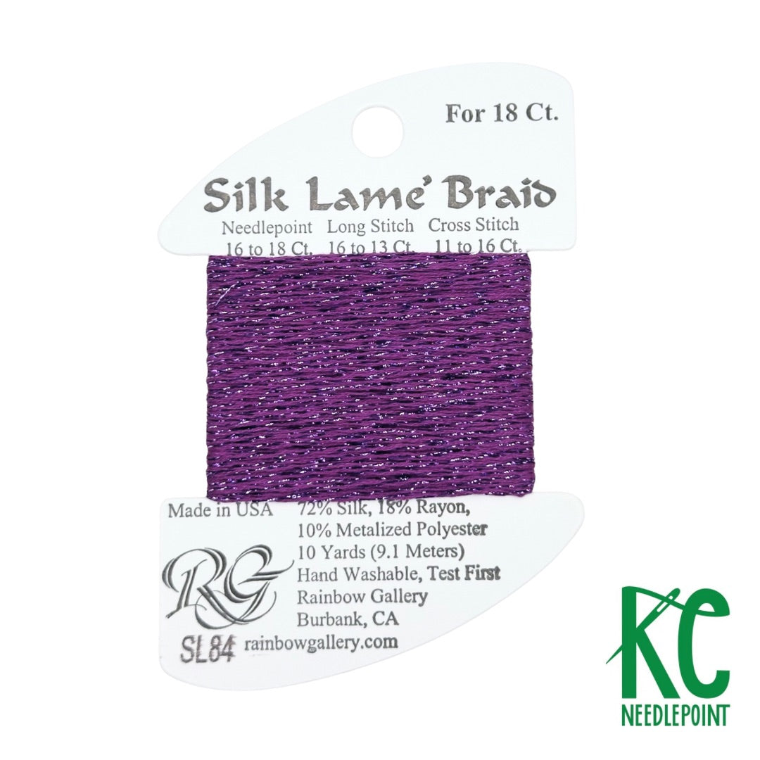 Silk Lamé Braid SL84 Dark Orchid - KC Needlepoint